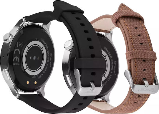 Tracer SMW9 X-Tro 47mm Smartwatch with Heart Rate Monitor (Silver) view 5