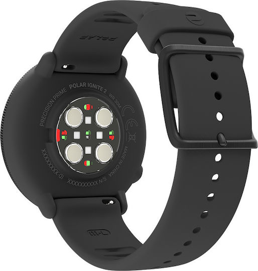 Polar Ignite 2 Stainless Steel 43mm Waterproof Smartwatch with Heart Rate Monitor (Black Pearl) view 3
