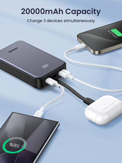 Ugreen PB505 Power Bank 20000mAh 22.5W with USB-A Port and USB-C Port Power Delivery / Quick Charge 3.0 Black vue 8
