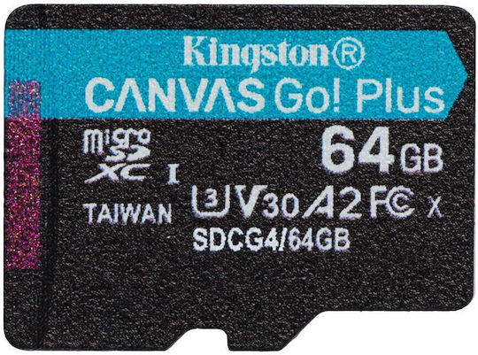 Kingston Canvas Go Plus microSDXC 64GB U3 V30 A2 UHS-I 200MB/s with Adapter vista 4