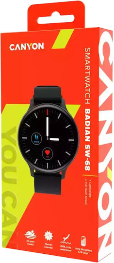 Canyon Badian 45mm Smartwatch with Heart Rate Monitor (Black) view 4
