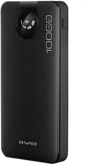 Awei P133K Power Bank 10000mAh with USB-A Port and USB-C Port Black