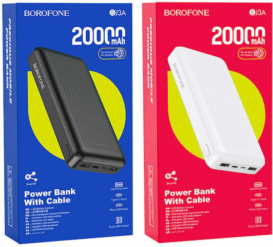 Borofone BT28 Power Bank 10000mAh 10W with 2 USB-A Ports Black view 5