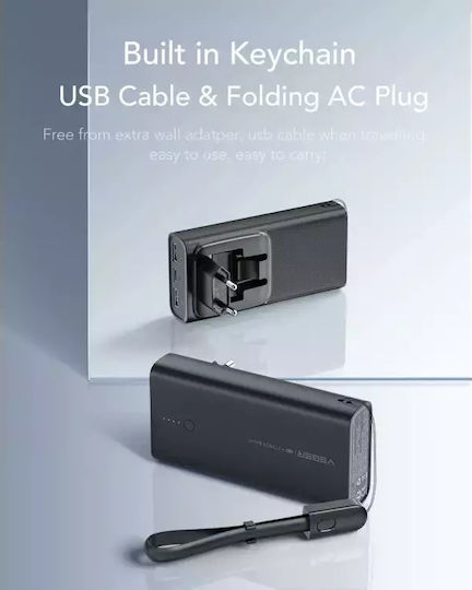 Veger ACE100 Power Bank 10000mAh 20W with 2 USB-A Ports and USB-C Port Power Delivery / Quick Charge 3.0 Black view 8