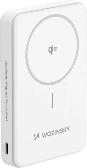 Wozinsky WLWP-10KA0Y3WS Power Bank 10000mAh 22.5W with USB-A Port and USB-C Port Power Delivery White vue 4