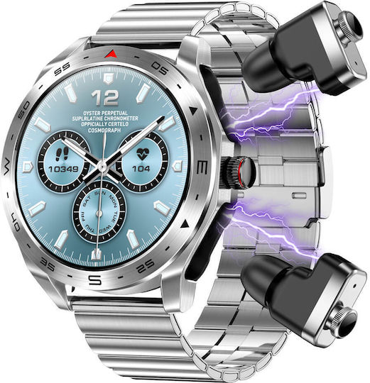 Microwear K95 Smartwatch with Heart Rate Monitor (Steel Silver) view 1