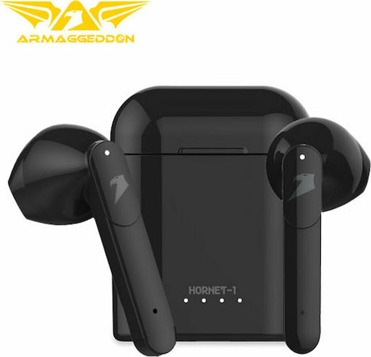 Armaggeddon Hornet-1 Earbud Bluetooth Handsfree Earphones with Charging Case Black view 2