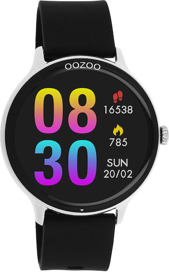 Oozoo Q00130 45mm Smartwatch with Heart Rate Monitor (Black) view 2
