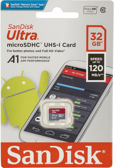 Sandisk Ultra microSDHC 32GB Class 10 U1 A1 UHS-I view 2