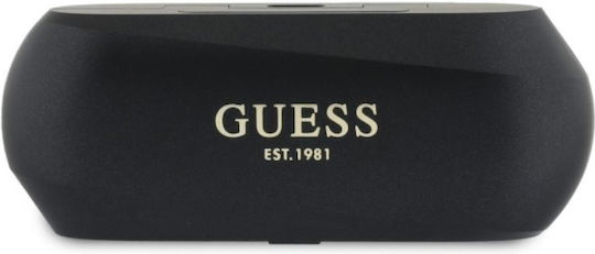 Guess Elongated Metallic Earbud Bluetooth Handsfree Earphones with Charging Case Black view 2