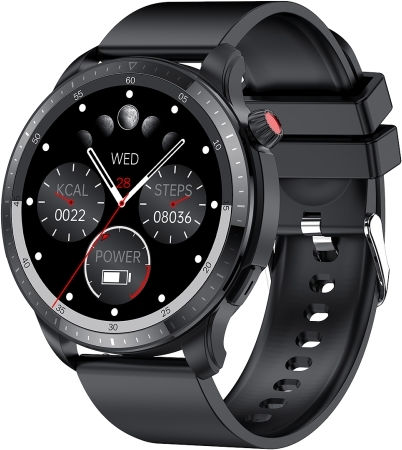 T52 1.39 Inch Ip67 Waterproof Silicone Band Smart Watch Supports Bluetooth Call Blood Oxygen Body Temperature Monitoring Black
