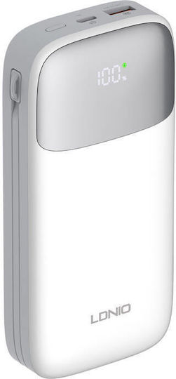 Ldnio PQ20 Power Bank 20000mAh 22.5W with USB-A Port White
