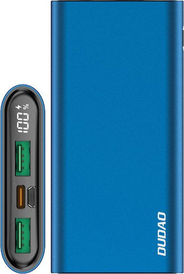 Dudao K14H Power Bank 10000mAh 20W with USB-A Port and USB-C Port Quick Charge 3.0 Blue view 4