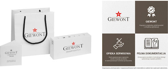 Giewont GW330 45mm Smartwatch with Heart Rate Monitor (Rose Gold) view 2