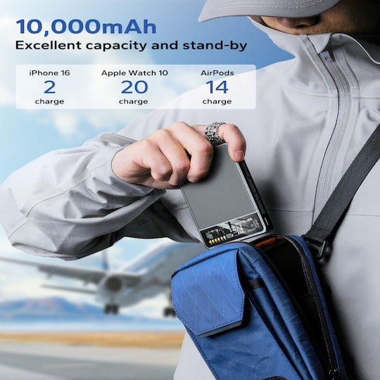 ED537 MagSafe Power Bank 10000mAh 20W Gray view 5