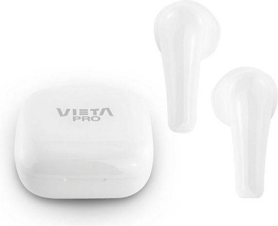 Vieta Pro Feel In-ear Bluetooth Handsfree Earphones with Charging Case White view 4