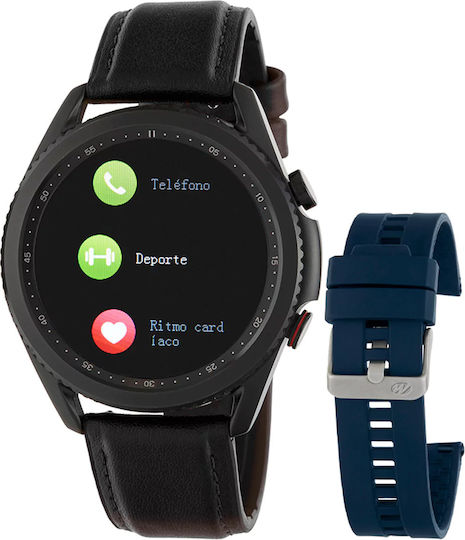 Marea Β57011 47mm Smartwatch with Heart Rate Monitor (Black)