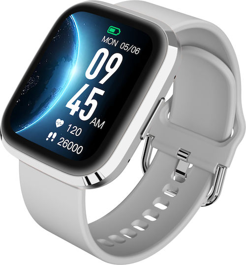 Garett GRC STYLE Smartwatch with Heart Rate Monitor (Silver) view 2