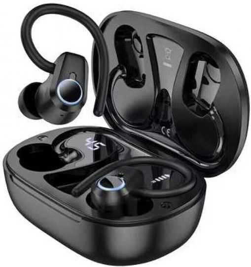 Hoco EQ8 In-ear Bluetooth Handsfree Earphones with Charging Case Black view 1
