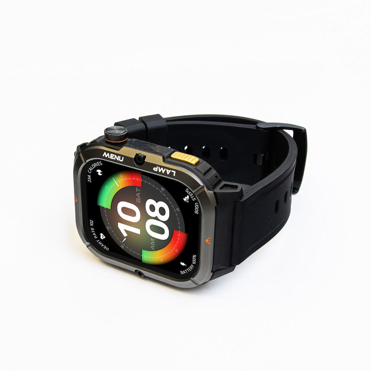 AGM Legion 3 Waterproof Smartwatch with Heart Rate Monitor Black view 3