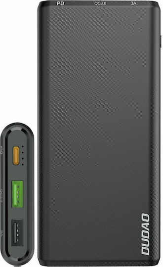 Dudao K12PQ Power Bank 10000mAh with 2 USB-A Ports and USB-C Port Power Delivery / Quick Charge 3.0 Black