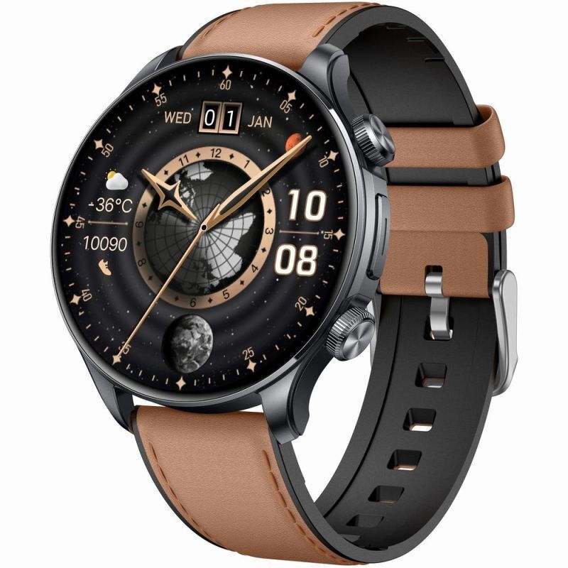 Gravity GT35-1 50mm Smartwatch with Heart Rate Monitor (Black) view 3