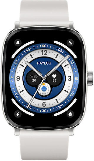Haylou RS5 50mm Smartwatch with Heart Rate Monitor (Silver) vue 2
