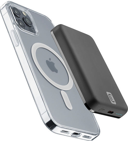 Cellular Line MAG MagSafe Power Bank 5000mAh 7.5W with USB-C Port Black vue 5