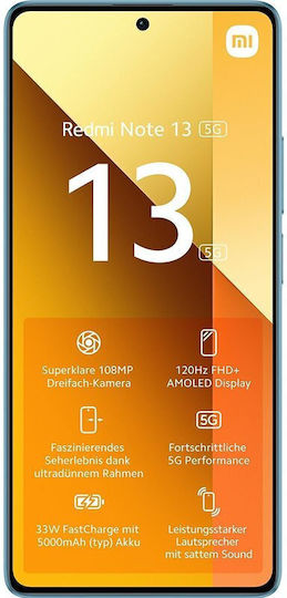 Xiaomi Redmi Note 13 NFC 5G Dual SIM (6GB/128GB) Ocean Teal view 2