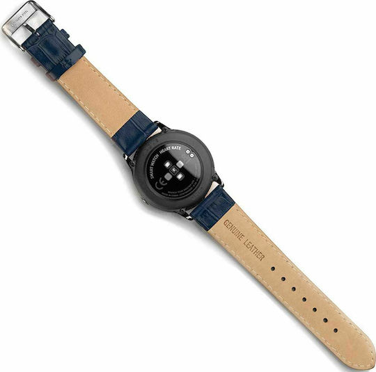 Vogue Cosmic Smartwatch with Heart Rate Monitor (Blue Leather) view 2