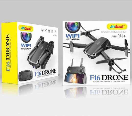 Andowl F16 Drone 2.4 GHz with 720p Camera and Controller view 2