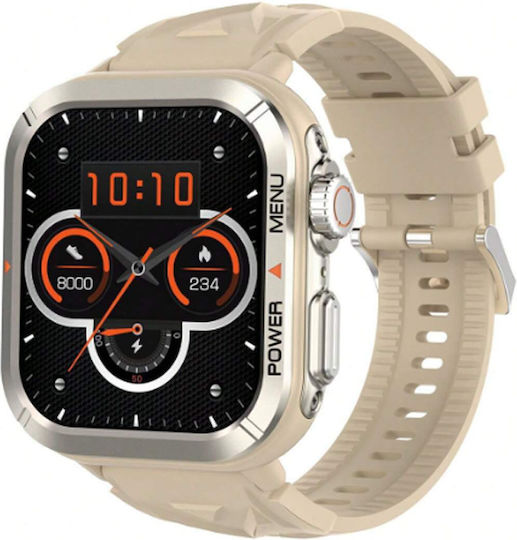 BlackView W30 Waterproof Smartwatch with Heart Rate Monitor (Beige)