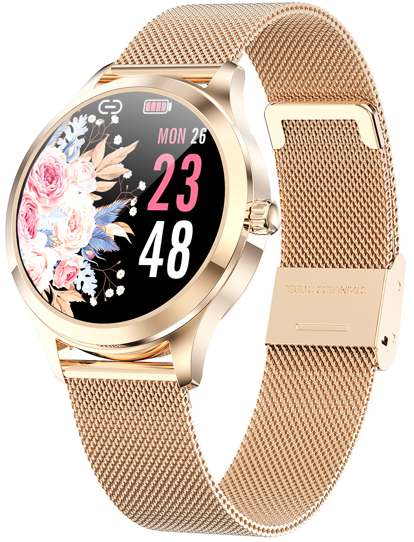LuXurY FiT Aluminium Smartwatch with Heart Rate Monitor (Gold)