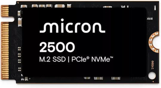 Micron 2500 SSD 512GB M.2 Type with PCI Express 4.0 Connection