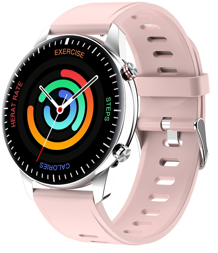 VeryFiT Aluminium Smartwatch with Heart Rate Monitor (Pink)