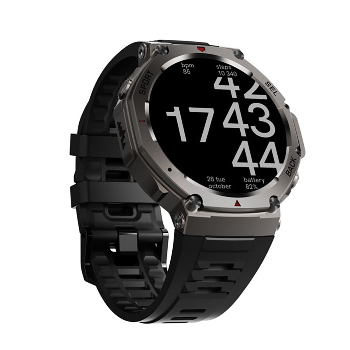 Avizar Waterproof Smartwatch with Heart Rate Monitor (Black) view 3