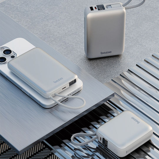Energea Bazic Fusion Mag MagSafe Power Bank 10000mAh 15W with USB-C Port Power Delivery Gray vue 5