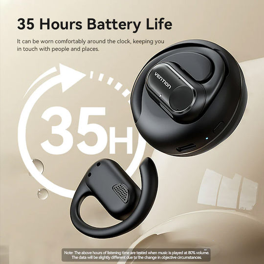 Vention OpenBeat O11 Open Ear Bluetooth Handsfree Earphones with Sweat Resistance and Charging Case Beige vista 5