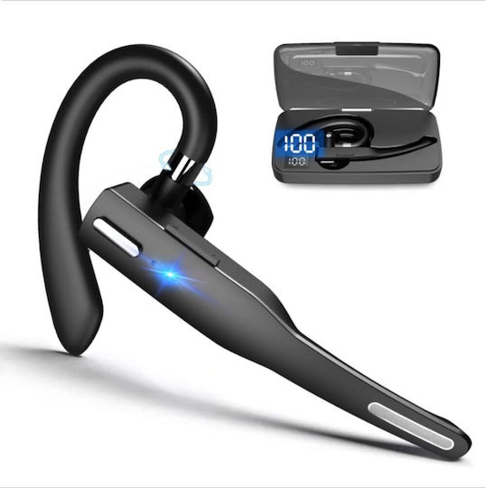 ΥΥΚ525 In-ear Bluetooth Handsfree Earphone with Charging Case Black view 4