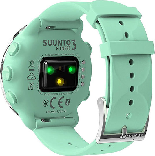 Suunto 3 Fitness Stainless Steel 43mm Waterproof Smartwatch with Heart Rate Monitor (Ocean) view 6