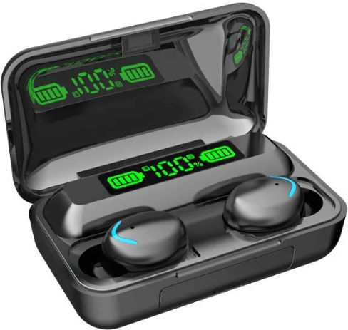 In-ear Bluetooth Handsfree Earphones with Charging Case Black view 1