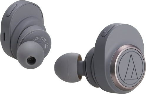 Audio Technica ATH-CKR7TW In-ear Bluetooth Handsfree Earphones with Charging Case Gray view 3