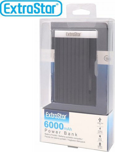 Extrastar CJ48 Power Bank 6000mAh with USB-A Port Black view 2