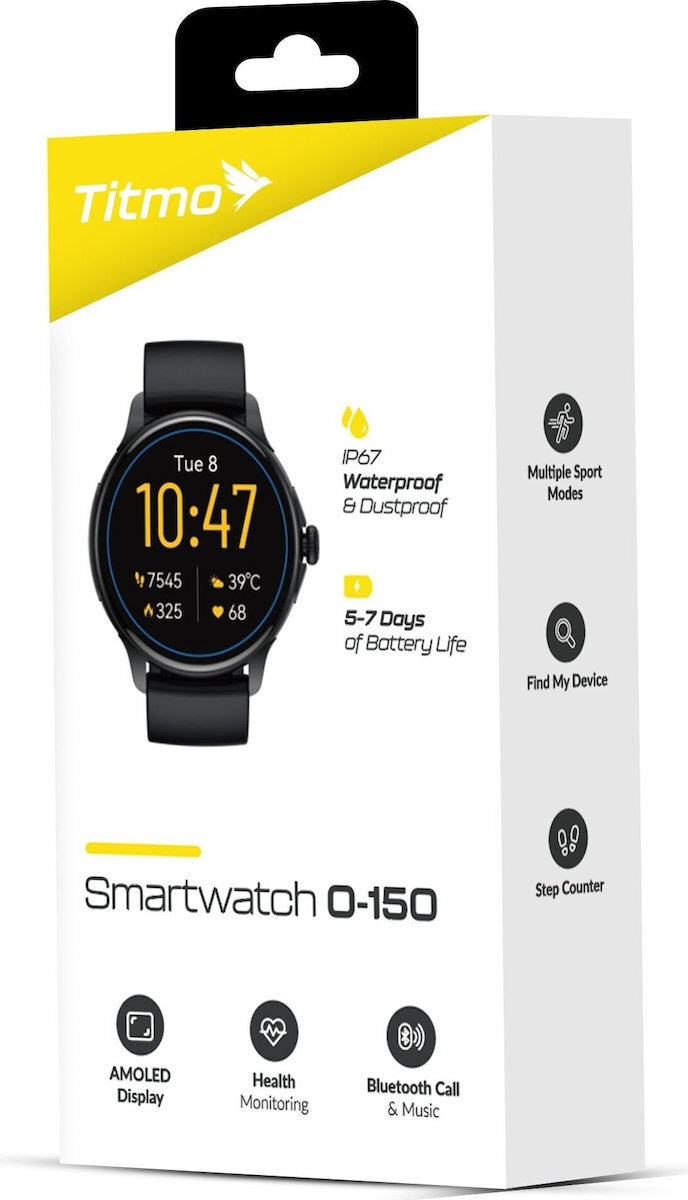 Titmo Smartwatch O-150 Amoled Bluetooth Call Black view 4