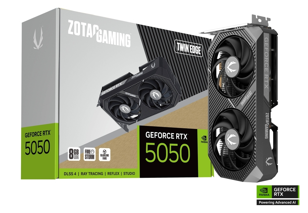 Zotac GeForce RTX 5050 8GB GDDR6 Twin Edge Graphics Card ZT-B50500E-10M view 1