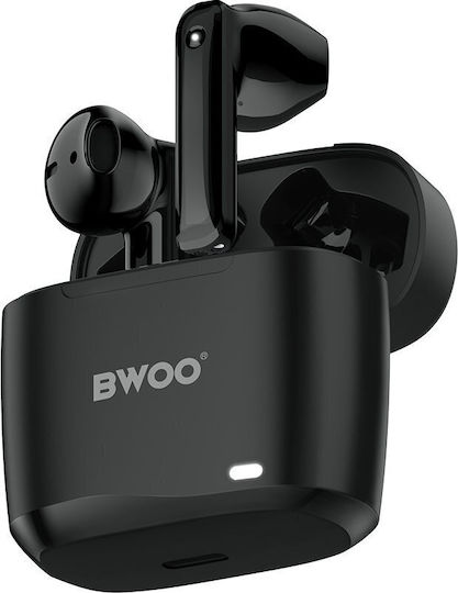 BWOO BW94 Earbud Bluetooth Handsfree Earphones with Sweat Resistance and Charging Case Black vue 5