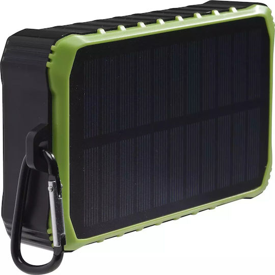 Denver PSO-10012 Solar Power Bank 10000mAh with 2 USB-A Ports Green view 6