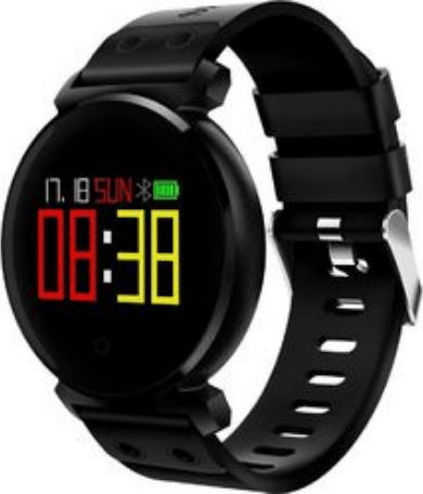 Fitness Tracker Smart Bracelet 42mm Smartwatch with Heart Rate Monitor (Black) view 1