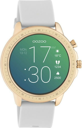 Oozoo Q00323 45mm Smartwatch with Heart Rate Monitor (Rose Gold / Grey) view 2