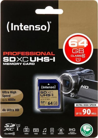 Intenso Professional SDXC 64GB Class 10 U1 UHS-I view 2